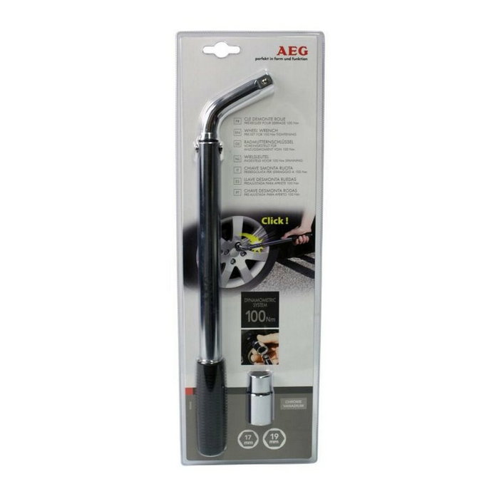 AEG Clé démonte-roue dynamométrique préréglée 100N/m, 17-19mm AEG Clé démonte-roue dynamométrique préréglée 100N/m, 17-19mm