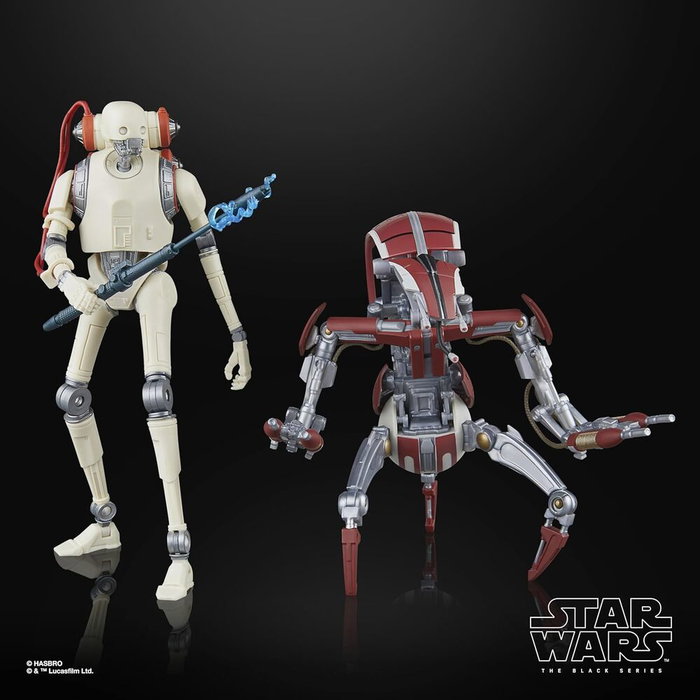 Hasbro Star Wars The Black Series Blister de 2 figurines KX Security Droid Enforcer & Droideka Survivor 15cm