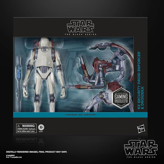 Hasbro Star Wars The Black Series Blister de 2 figurines KX Security Droid Enforcer & Droideka Survivor 15cm