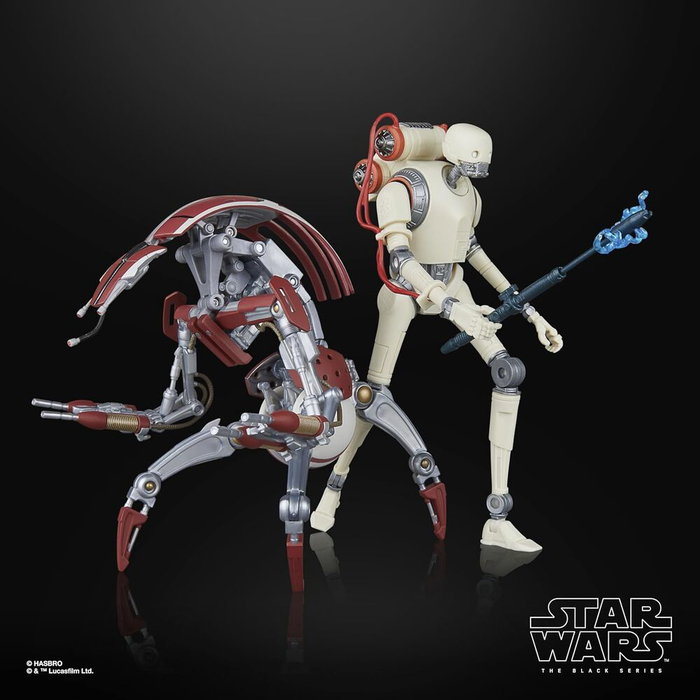 Hasbro Star Wars The Black Series Blister de 2 figurines KX Security Droid Enforcer & Droideka Survivor 15cm