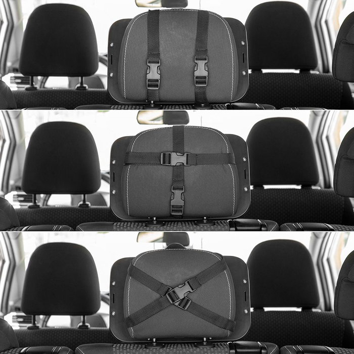 Innovagoods Miroir de surveillance bébé pour siège arrière, panoramique 360°, noir, réglable, 30x2,5x19 cm