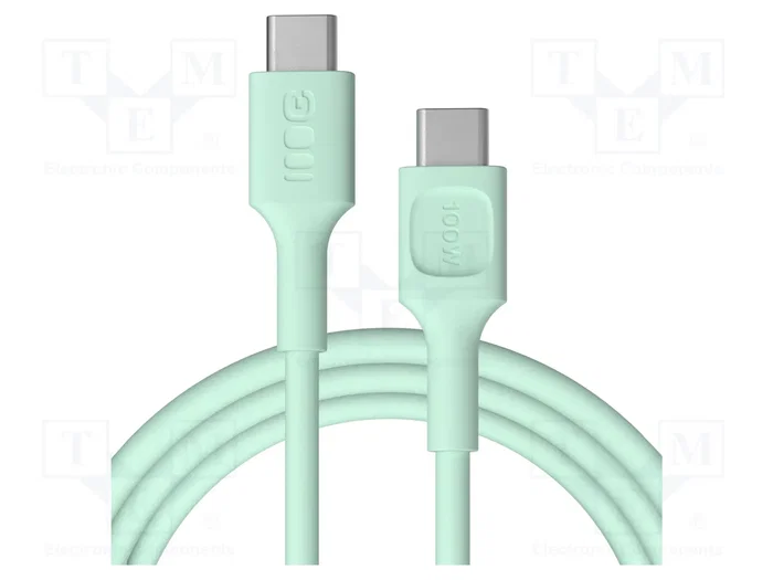 GREEN CELL Câble USB 2.0 Type-C vers Type-C 2m Vert GREEN CELL Câble USB 2.0 Type-C vers Type-C 2m Vert