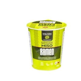 KING SOBA Vaso Sopa Ramen miso-jengibre BIO 85gr