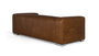 GINER Y COLOMER - Canapé 3 Places en Cuir Vintage avec Pattes en Acier - Style Moderne et Confortable - Dimensions: 220x98x67 cm - Marron