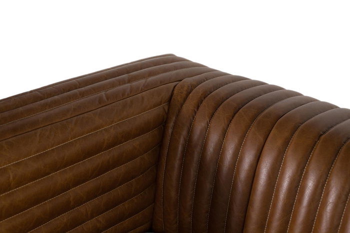 GINER Y COLOMER - Canapé 3 Places en Cuir Vintage avec Pattes en Acier - Style Moderne et Confortable - Dimensions: 220x98x67 cm - Marron GINER Y COLOMER - Canapé 3 Places en Cuir Vintage avec Pattes en Acier - Style Moderne et Confortable - Dimensions: 220x98x67 cm - Marron