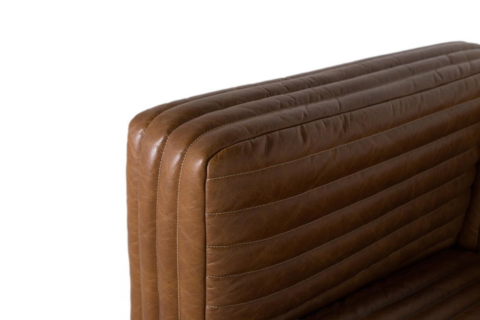 GINER Y COLOMER - Canapé 3 Places en Cuir Vintage avec Pattes en Acier - Style Moderne et Confortable - Dimensions: 220x98x67 cm - Marron GINER Y COLOMER - Canapé 3 Places en Cuir Vintage avec Pattes en Acier - Style Moderne et Confortable - Dimensions: 220x98x67 cm - Marron