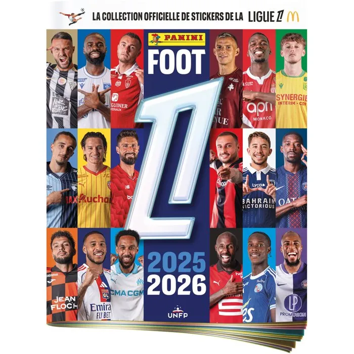 Panini Starter Pack - Album de Stickers Ligue 1 McDonald's 2025/26 - 5 pochettes (35 stickers) - Réf. FOOT FR 2025/26 Ligue 1