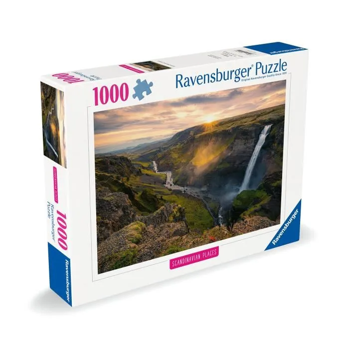 Ravensburger Puzzle 1000 pièces - Cascade Háifoss, Islande (Highlights) - Puzzle adulte et enfant à partir de 14 ans - Qualité supérieure - Réf. 12000110
