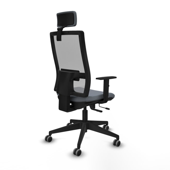 Piqueras y Crespo Chaise de Bureau Horna Traslack Grise avec Appui-tête