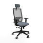 Piqueras y Crespo Chaise de Bureau Horna Traslack Grise avec Appui-tête