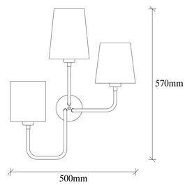Medellin Applique de mur avec écran Çatal - 3581 Noir/Blanc