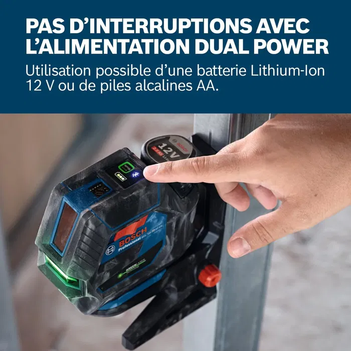 Bosch GCL 12V-50-22 CG Laser combiné professionnel avec trépied BT 150 et support RM20 (jusqu'à 50m, Dual Power, 4 piles 1.5V, housse) Bosch GCL 12V-50-22 CG Laser combiné professionnel avec trépied BT 150 et support RM20 (jusqu'à 50m, Dual Power, 4 piles 1.5V, housse)