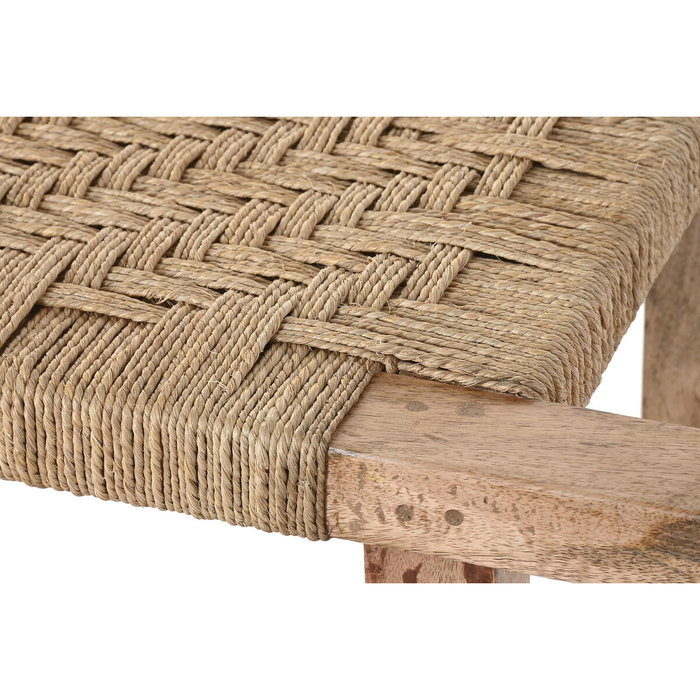 Banquette Home ESPRIT Corde Bois de manguier 127 x 41 x 47 cm