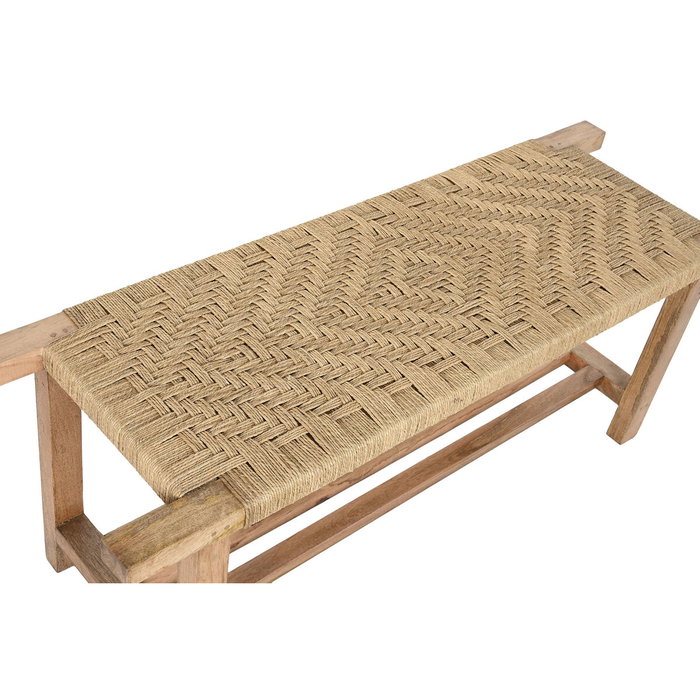 Banquette Home ESPRIT Corde Bois de manguier 127 x 41 x 47 cm