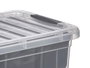 KIPIT Boîte organisatrice anthracite et transparente 5 compartiments 1,2L