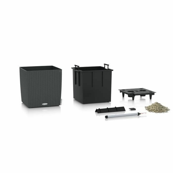 Lechuza Pot de fleurs Cube Cottage 40 Granit