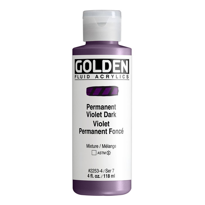 Golden Fluid Couleurs Acryliques Violet Permanent Foncé 118 ml Golden Fluid Couleurs Acryliques Violet Permanent Foncé 118 ml