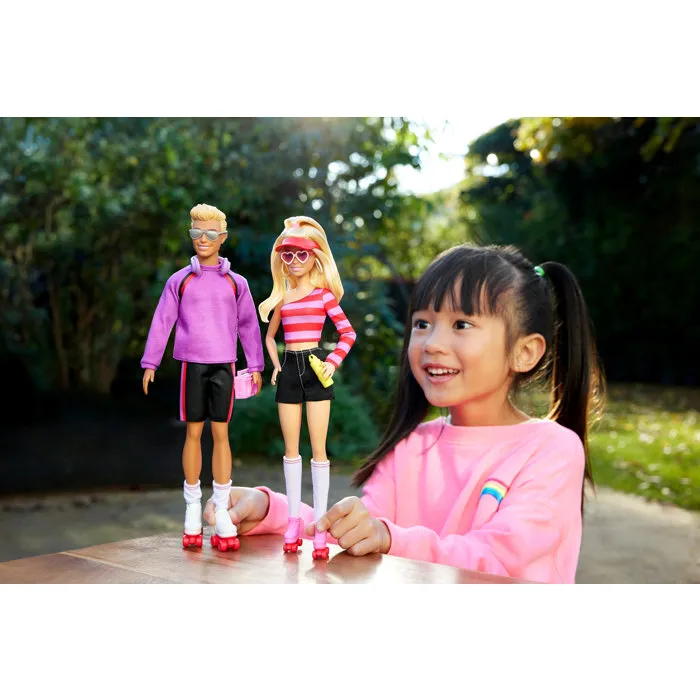 Barbie Coffret de 2 poupées Barbie et Ken Patinadores Fashionistas