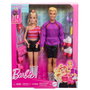MATTEL Barbie Fashionistas Blister 2 Poupées Barbie et Ken Patineurs Années 80 - Looks à Rayes et 6 Accessoires