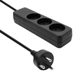 MicroConnect Multiprise danoise 3 prises noire câble 10m