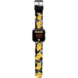 Kids Licensing Montre LED Pokemon avec écran personnalisable - POK4402 - Montre pour enfants avec affichage heure et date