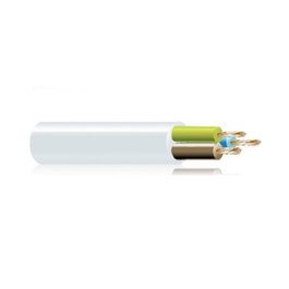 Tuyau tubulaire H 05 VV-F 3x1,5mm blanc