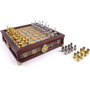 The Noble Collection Jeu d'Échecs Harry Potter Quidditch Pièces Dorées et Argentées Plateau Bois 33 cm
