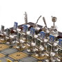 The Noble Collection Jeu d'Échecs Harry Potter Quidditch Pièces Dorées et Argentées Plateau Bois 33 cm