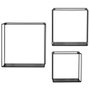 Home Deco Factory Lot de 3 étagères en métal carré BLACK FOREST