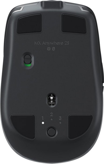 Logitech MX Anywhere 2S Souris Sans Fil Graphite - Compacte, Bluetooth, Darkfield 4000 dpi, Logitech Flow, 70 Jours Autonomie