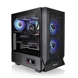 Thermaltake Ceres 330 TG Boîtier PC Gaming Midi Tower Noir avec Panneau Latéral en Verre Trempé