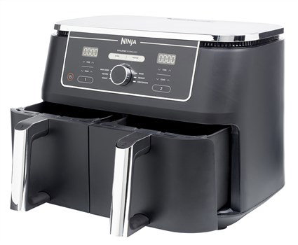 Ninja AF400EU Friteuse à air 6 en 1 avec compartiment double Max Crisp, 9.5 L - Asseur, rôtisseur, four, réchauffage, déshydrateur