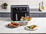 Ninja AF400EU Friteuse à air 6 en 1 avec compartiment double Max Crisp, 9.5 L - Asseur, rôtisseur, four, réchauffage, déshydrateur