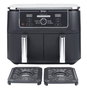Ninja AF400EU Friteuse à air 6 en 1 avec compartiment double Max Crisp, 9.5 L - Asseur, rôtisseur, four, réchauffage, déshydrateur
