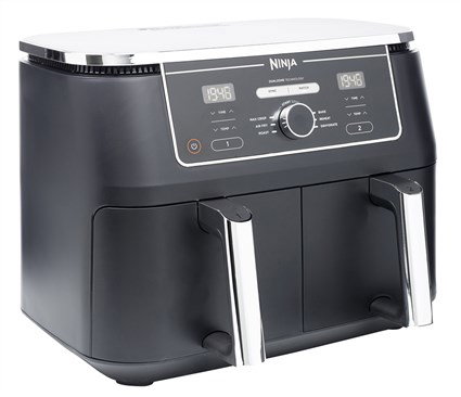 Ninja AF400EU Friteuse à air 6 en 1 avec compartiment double Max Crisp, 9.5 L - Asseur, rôtisseur, four, réchauffage, déshydrateur