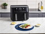 Ninja AF400EU Friteuse à air 6 en 1 avec compartiment double Max Crisp, 9.5 L - Asseur, rôtisseur, four, réchauffage, déshydrateur