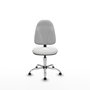 PIQUERAS Y CRESPO Chaise de bureau Algarra, Tissu blanc, Base chromée