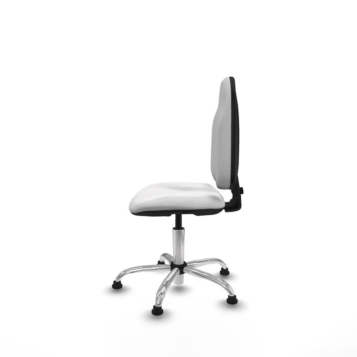 PIQUERAS Y CRESPO Chaise de bureau Algarra, Tissu blanc, Base chromée PIQUERAS Y CRESPO Chaise de bureau Algarra, Tissu blanc, Base chromée