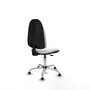 PIQUERAS Y CRESPO Chaise de bureau Algarra, Tissu blanc, Base chromée