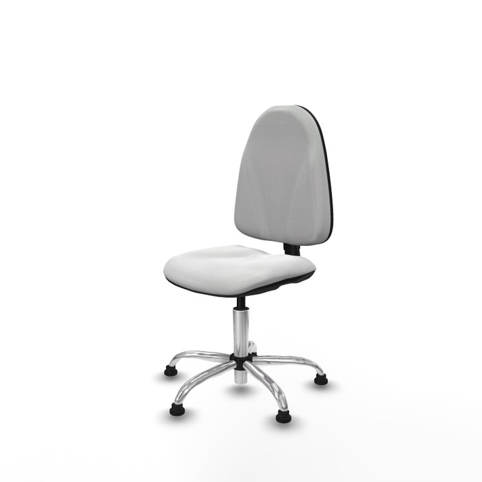 PIQUERAS Y CRESPO Chaise de bureau Algarra, Tissu blanc, Base chromée PIQUERAS Y CRESPO Chaise de bureau Algarra, Tissu blanc, Base chromée