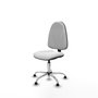 PIQUERAS Y CRESPO Chaise de bureau Algarra, Tissu blanc, Base chromée