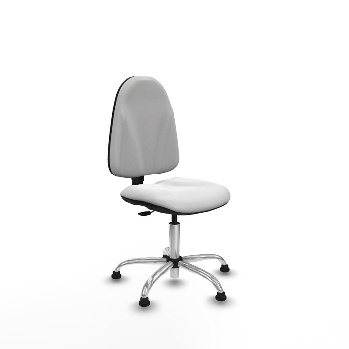 PIQUERAS Y CRESPO Chaise de bureau Algarra, Tissu blanc, Base chromée PIQUERAS Y CRESPO Chaise de bureau Algarra, Tissu blanc, Base chromée