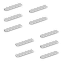 Emuca Lot de 10 poignées pour meubles Picanya, L104mm, entraxe 64mm, Aluminium, Anodisé mat
