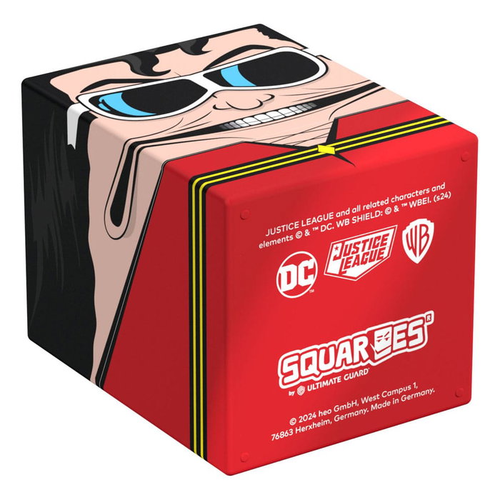Ultimate guard Boîte Squaroes DC Justice League – Coffret de rangement pour cartes, jusqu’à 100 cartes, 98,5 x 76 x 75 mm