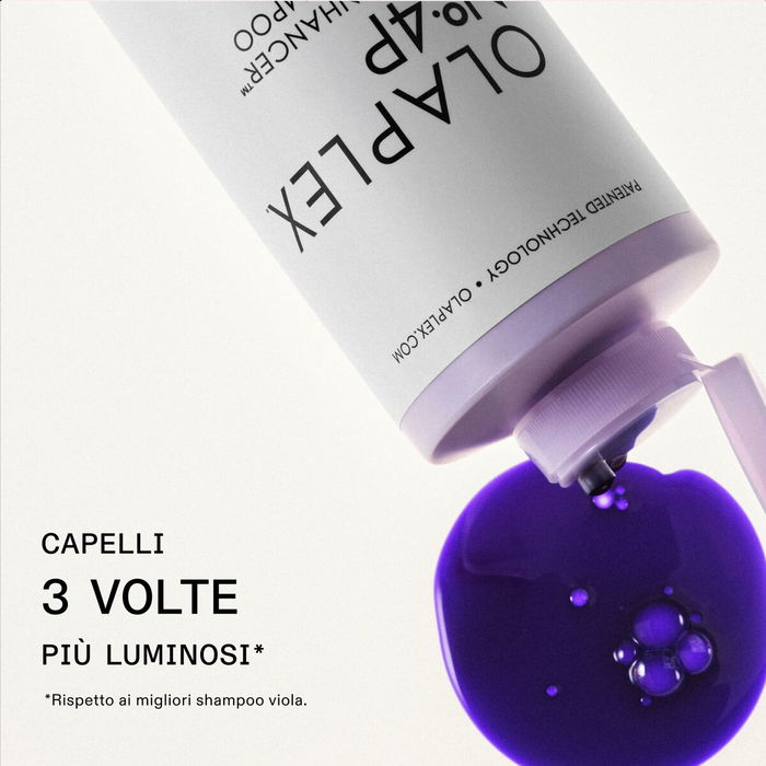 Olaplex N°4P BLONDE ENHANCER Shampoing Tonifiant pour Cheveux Blonds, Décolorés et Gris - 250 ml