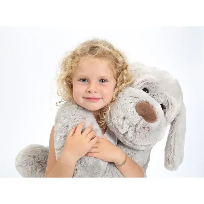 Gipsy Toys Flatoutou Peluche Chien Gris 50 cm - Peluche Douce et Réconfortante