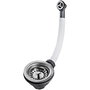 Vanne d'évier avec trop-plein flexible Teka 61001302 Argent Acier inoxydable