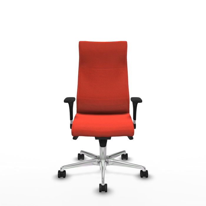 Piqueras Y Crespo Fauteuil Albacete Orange Foncé avec mécanisme Synchro et base Aluminium Piqueras Y Crespo Fauteuil Albacete Orange Foncé avec mécanisme Synchro et base Aluminium