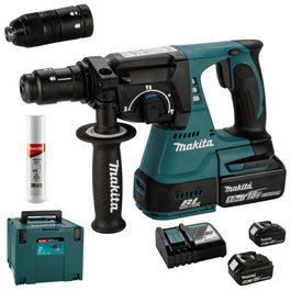 Makita DHR243RT3J Perforateur combiné sans fil (3x 5,0 Ah)