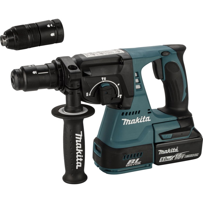 Makita DHR243RT3J Perforateur combiné sans fil (3x 5,0 Ah)